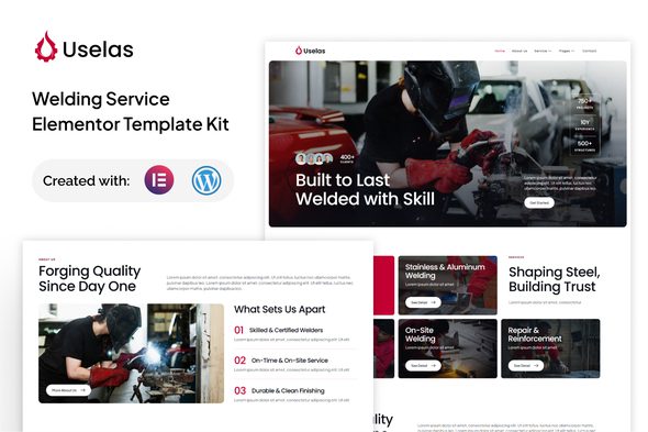 Uselas – Welding Service Elementor Template Kit